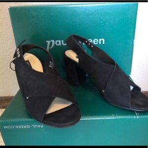 Paul Green Black New Buck Strap Heel